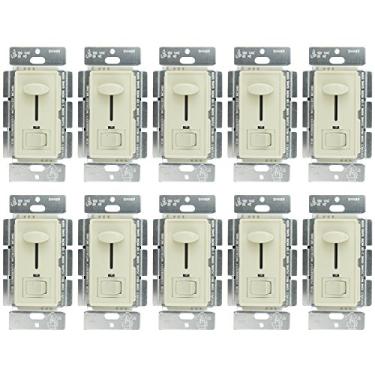 Imagem de Sunlite E1030/I/10PK, Ivory E1030/I Dimmer com interruptor LED/liga/desliga, acabamento, pacote com 10, 10 unidades