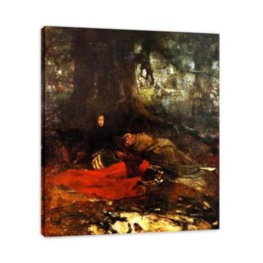Imagem de Arte em tela Dawn After The Battle John Lavery Iconic Realist Portrait & War Scene – Decoração de parede irlandesa atemporal para casa emoldurada 30 x 36 cm