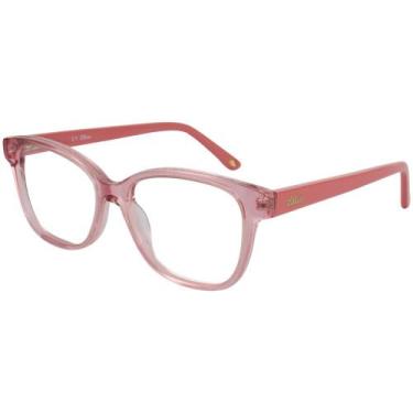 Imagem de Óculos Infantil Lilica Ripilica VLR238 47C03 - Rosa Transparente Glite