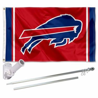 Imagem de WinCraft Buffalo Bills Red Flag Pole and Bracket Mount Kit