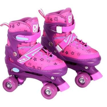 Imagem de Patins Roller Ajustavel 34 A 37 Rosa - DM TOYS