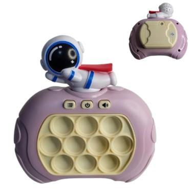 Imagem de Pop It Eletronico Anti Stress Fidget Brinquedo Bolhas Macias e Divertidas De Apertar para Criança Adultos Toy Sensorial Seguro Premium Astronauta Rosa Bebê