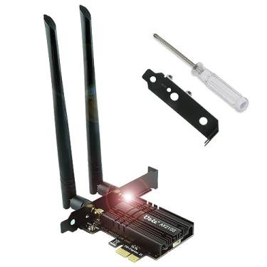 Imagem de Ubit Cartão WiFi sem fio AX210 WiFi 6E PCIe de até 5400 Mbps (6GHz/5GHz/2,4GHz), BT5.3, OFDMA, MU-MIMO, suporta apenas Win 11/10 64 bits