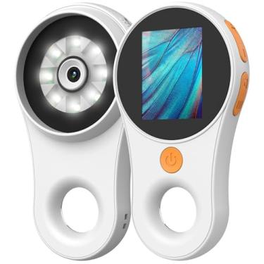 Imagem de Microscópio digital portátil com tela colorida IPS de 5 cm, lupa digital portátil de 500 x, microscópios Marco, luzes LED embutidas, USB compatível com PC Windows, Mac OS