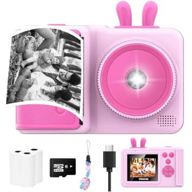 Imagem de Câmera infantil com impressão instantânea para crianças, câmeras instantâneas 1080p para crianças, brinquedo para meninas de 3 a 12 anos, brinquedos de câmera digital para crianças de 3, 4, 5, 6, 7, 8