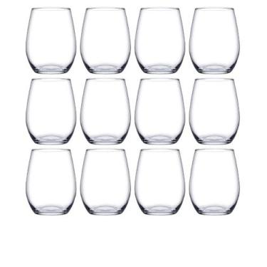 Imagem de Jogo de 12 Copo de Vidro Redondo p/ Drinks Bebidas Vinho Buffet - PASA