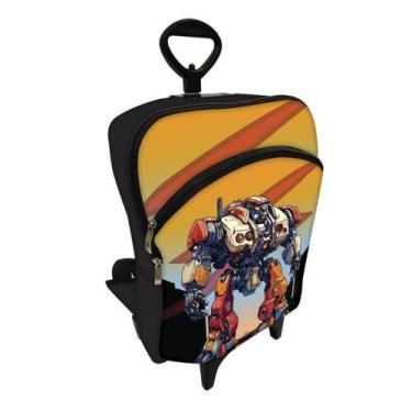 Imagem de Mochila Plus Bolsa Escolar C/ Carinho - Robô - Criarte Presentes
