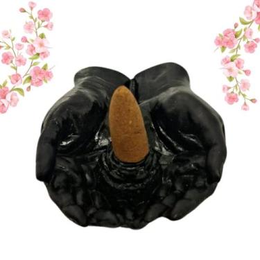 Imagem de Incensário Fumaça Invertida Mãos Palmas Espiritual Mini Flor - REINO Z