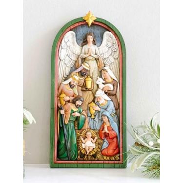 Imagem de Imagem Resina Quadro Natal Presépio Sagrada Família 40cm - Príncipe da