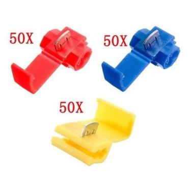 Imagem de Kit 150 Conector Elétrico Derivação Emenda Fios 0,75Mm A 6Mm - Decorar