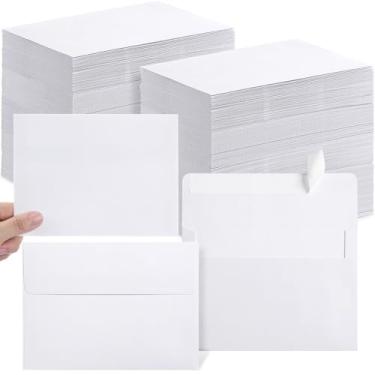 Imagem de Fainne Envelopes brancos autoadesivos para impressão, 1200 peças, para convite, casamento, chá de bebê, fotografia, nota de agradecimento, cartão postal, correspondência, formatura (A2 14 x 11 cm)