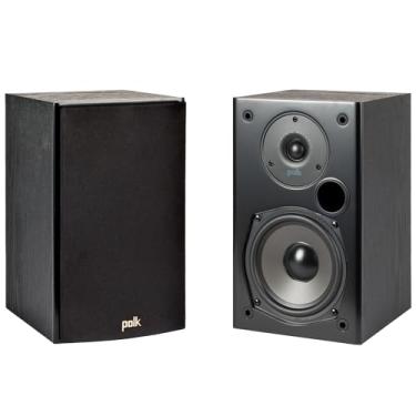 Imagem de Polk Audio Alto-falantes para estante de home theater T15 de 100 watts – Áudio de alta resolução com resposta de graves profundos | Dolby e DTS Surround | Montável na parede| Par, preto