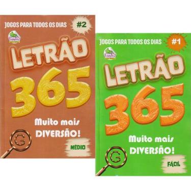 Imagem de Livro de Passatempos Caça Palavras Coleção 365 Letrão Kit 2 Volumes Ní