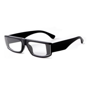 Imagem de VFDHN Óculos de sol retangulares com armação, moda feminina e masculina, proteção UV400 (3)