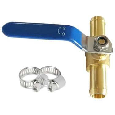 Imagem de Uenede Válvula de controle de aquecedor de latão de 2,54 cm, válvula de esfera de ar condicionado para aquecedor de carro com alça de operação de 90 graus, acessórios de válvula de água para aquecedor