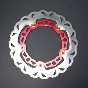 Imagem de POWER JAMES Rotor de freio flutuante de 32 cm de diâmetro, 5 raios, vermelho, anodizado, serve para Harley Davidson 2021-24 Sportster 1250 S RH1250S Roda dianteira (vermelho)