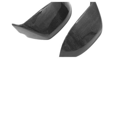 Imagem de 2 peças de acabamento de espelho retrovisor dianteiro elétrico dobrável esquerdo e direito em fibra de carbono real para carro, compatível com Audi A7 4G 2010-2015, acessórios leves para carros