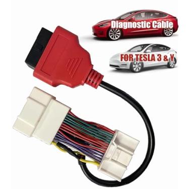 Imagem de Autel Cabo Adaptador De Diagnóstico Compatível Com Veículos Tesla 3 E Y Teskit3Y Ultra Ms919 Ms909 Elite Ii, Permite Ler Códigos Apagamento Obd1 26 Pinos Obd2 16