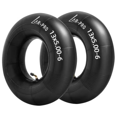 Imagem de AR-PRO (Pacote com 2) 13 x 5,00-6 tubos internos de substituição para versões Razor Dirt Quad, haste de válvula dobrada TR87, serve para cortadores de grama, karts, quadriciclos, sopradores de neve
