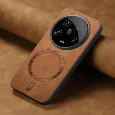 Imagem de Capa De Couro Luxuosa Magsafe Para Xiaomi 15 Ultra 14 pro 5G 14T 13T p