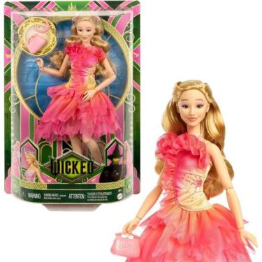 Imagem de Boneca Glinda Com Cabelo Loiro E Roupa De Baile Wicked Hxt63 - Mattel HXT63