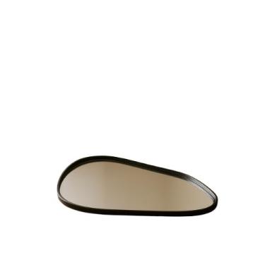 Imagem de Bandeja Espelhada Decorativa Multiuso Banheiro Lavabo Sala Preto Dourado(ORGANICO PRETO,3)