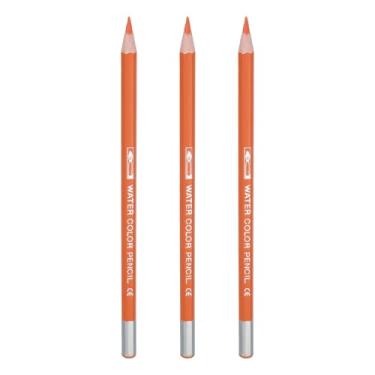 Imagem de PATIKIL Lápis de aquarela, laranja - conjunto de lápis de cor vermelho, esboço para colorir, lápis de cor, materiais de desenho de artistas a granel para misturar livros de colorir para adultos, 3