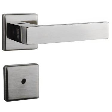 Imagem de Conjunto De Fechadura 456 Em Inox Para Banheiro St1 40 Roseta 323 De Inox Lixado - 1810...