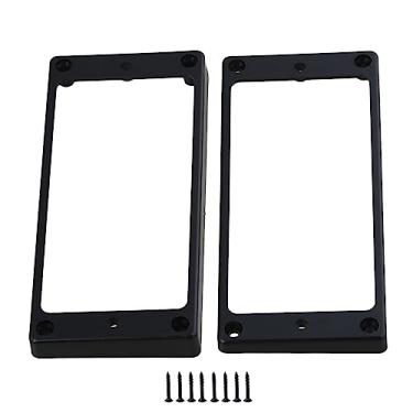 Imagem de Conjunto de anéis de montagem de captador de guitarra de 7 cordas de plástico preto conjunto de quadros de captador de guitarra