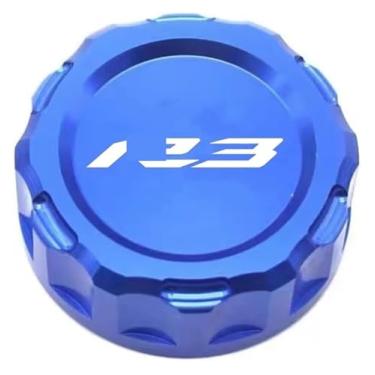 Imagem de Acessórios de motocicleta Tampa do reservatório de fluido de freio traseiro compatível com Y&AMAHA YZF R3 YZF-R3 YZFR3 YZFR3 2015-2022 (azul)