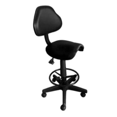 Imagem de Cadeira Sela Verona Caixa Alta Aro Base Rodízio Corano Preto