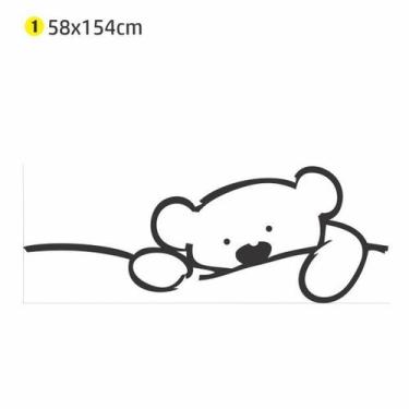 Imagem de Adesivo Parede quarto infantil Urso Deitado Azul 58x154 - Shoppingnet