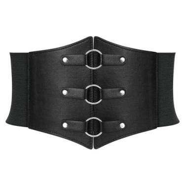 Imagem de Corset Belt JKEEMI Women Metal O-Ring, anel de coração, elástico largo