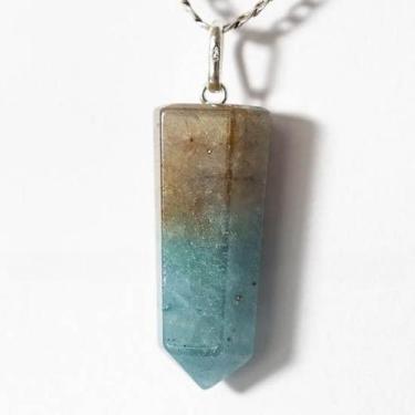 Imagem de Colar Pontinha Pedra Aventurina Verde com Montagem em Prata 950 - Joia