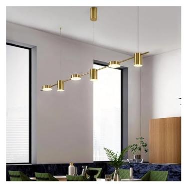 Imagem de Luzes suspensas de LED modernas compatíveis com lustre de sala de estar, lâmpadas suspensas de cozinha compatíveis com teto sobre a mesa de jantar, luminária pendente de lustre