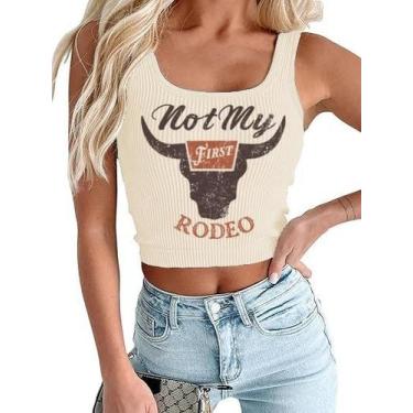 Imagem de Camiseta regata feminina YHHR Cowgirl Country Concert Black Stripe