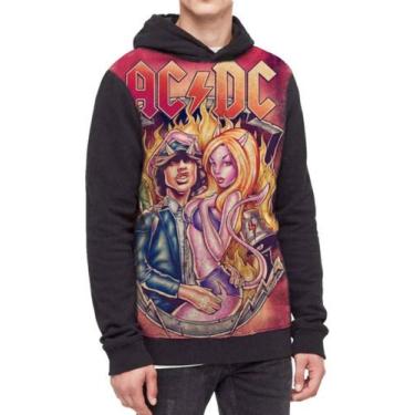 Imagem de Moletom Com Capuz Ac-dc Bandas De Rock Full Print Ref:81 - smoke, Pret