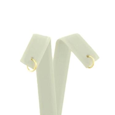 Imagem de Brinco Argola Redonda Fio Quadrado 1.0 Ouro 18k 750. Certificado de Ga