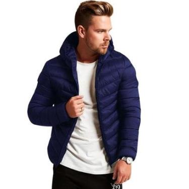 Imagem de Casaco Bobojaco Jaqueta Puffer Gomada com Capuz Removível e Bolsos-Unissex