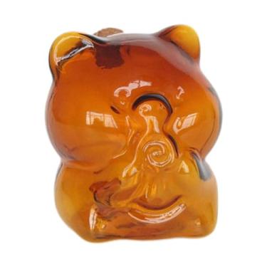 Imagem de Bothyi Cofrinho de vidro transparente, pote de vidro, cofrinho fofo, novidade, caixa de dinheiro, recipiente de economia para sala de estar, entrada do Toom, Marrom