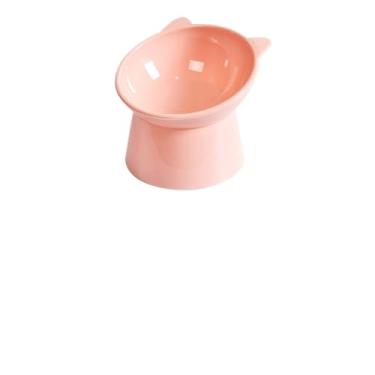 Imagem de Comedouro Bebedouro Elevado Anti Engasgo Pet Gato Cachorro Kit e Unidade(Rosa-claro,3 unidades)