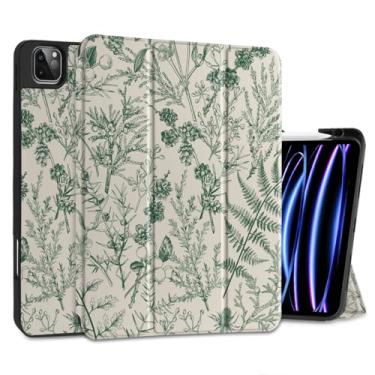 Imagem de DONGKE Capa para iPad Pro de 12,9 polegadas, 6ª geração 2022, suporte de lápis embutido + suporte de três dobras + despertar/hibernar automático + capa protetora para iPad Pro 12,9 5ª/4ª/3ª geração