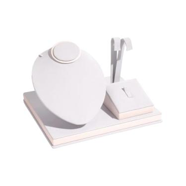 Imagem de Hailong Ming Suporte para Joias, Colares, Brincos, Anéis, Suporte Estiloso, Organizador, Busto/manequim para Joias para Acessórios Fotográficos Na Loja, Cinza