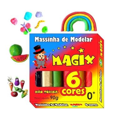 Imagem de Massinha Para Modelar Estojo C/6 Cores 90gr  Magix - CAMP HOME 
