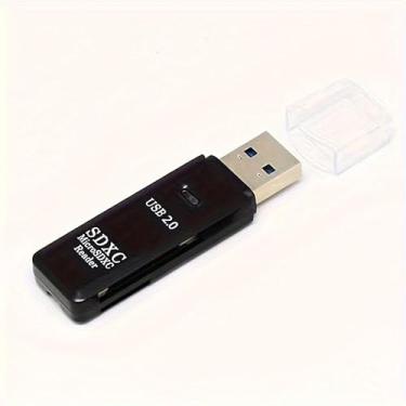 Imagem de Leitor de cartão micro SD USB 2.0 – Adaptador SD para USB 2 em 1 de 5 Gbps para cartões SDXC/SDHC/Micro SD/UHS-I