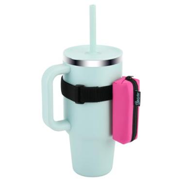 Imagem de Porta-chaves de batom para garrafa de água, bolsa de manga para protetor labial, acessório de batom para copo Stanley de 1,134 g, suporte de brilho labial para mulheres, meninas, acessórios de viagem