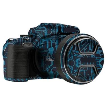 Imagem de COOLPIX P1100 Película protetora de vinil antirriscos para câmera película protetora de vinil capa de decalques para Nikon COOLPIX P1100 (azul circuito)