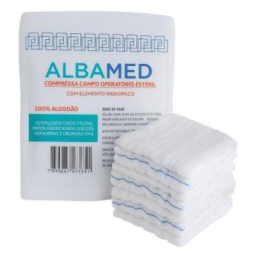 Imagem de Compressa Cirúrgica Campo Operatório Estéril 25x28cm 50 Unidades - Alb