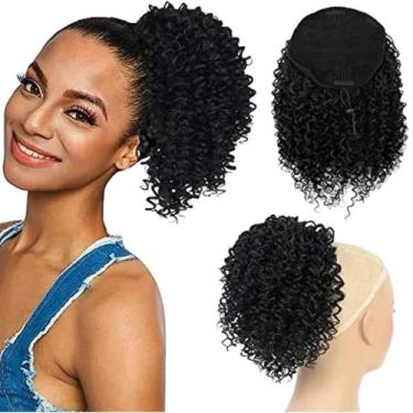 Imagem de Rabo De Cavalo Cacheado Orgânico 45cm Com Ajustes Curto - mhair, Preto