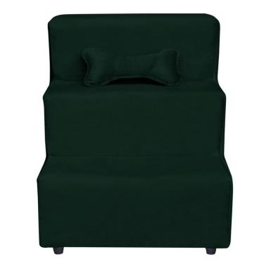 Imagem de Escadinha Pet 3 Degraus Cachorro E Gato Veludo Verde